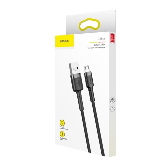 Baseus Cafule Micro USB kabelis 3m su šarvu