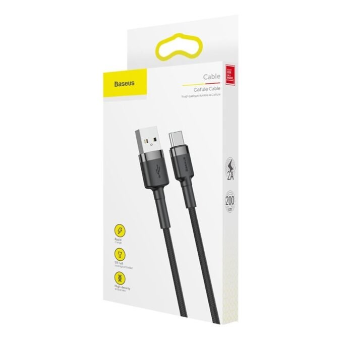 Baseus Cafule USB-C kabelis 1m su šarvu