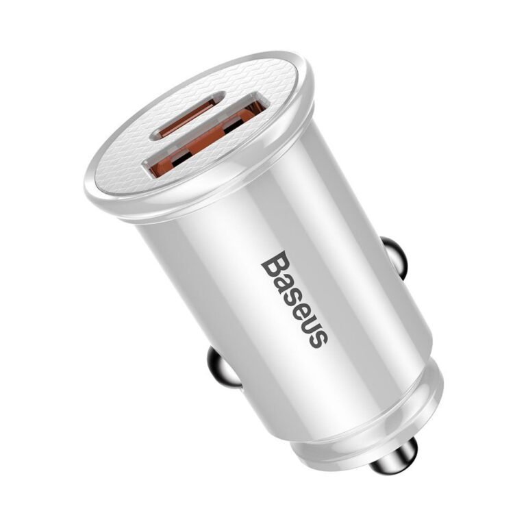 Baseus automobilinis įkroviklis 12-24V 30W USB bei USB-C