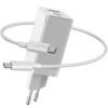 Baseus įkroviklis USB+USB-C 45W su USB-C kabeliu baltas